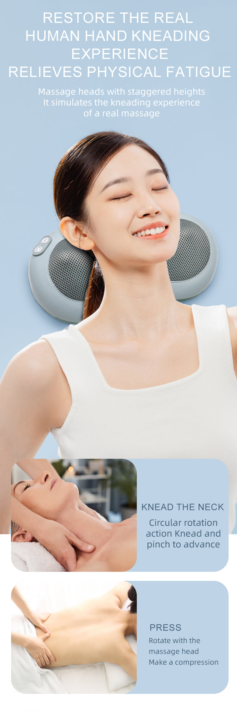 Shiatsu Pillow Massager Cushion