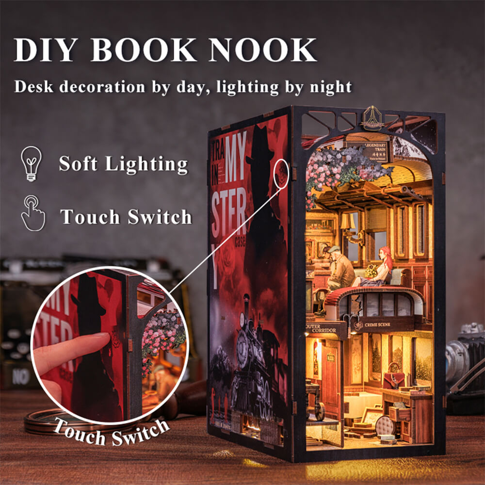 DIY Book Nook Kit - Train Mystery Case