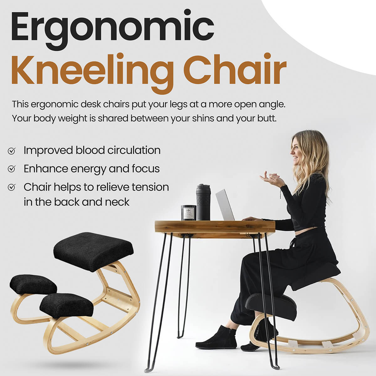 Ergonomic Kneeling Chair - *BEST SELLER*