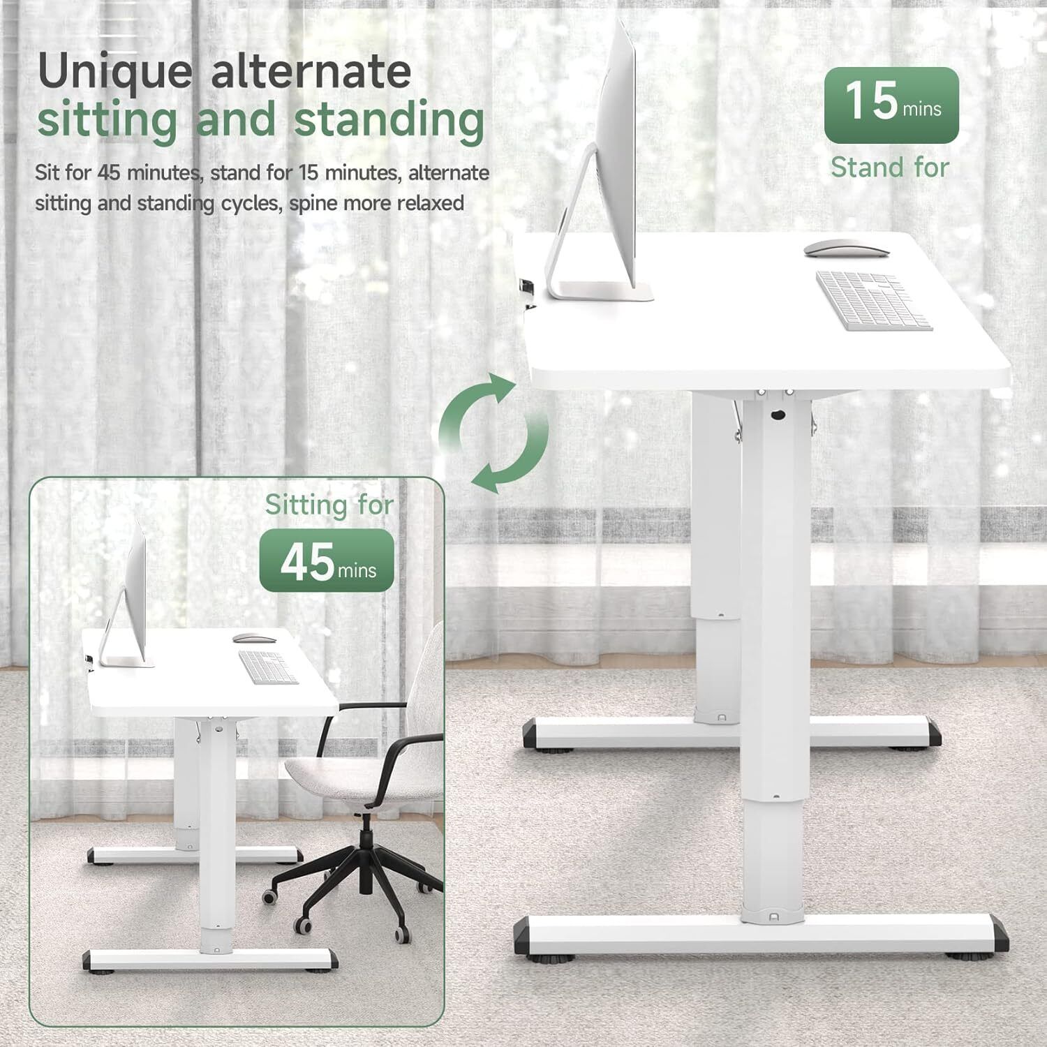 Ergonomist Standing Electric Height Adjustable Computer Desk *NEW*